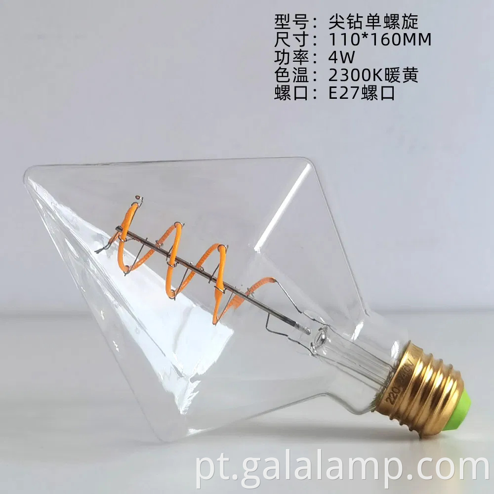 Lâmpada decorativa de filamento de led de formato de grande forma de círculo